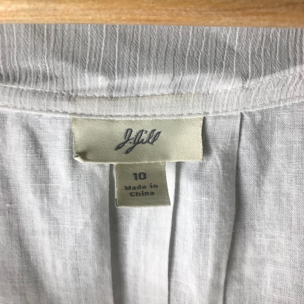 J.Jill pleated front short sleeve tee shirt blouse - Picture 2 of 5